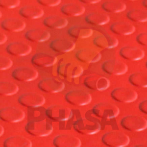 Tapete de PVC con Círculos Rojo